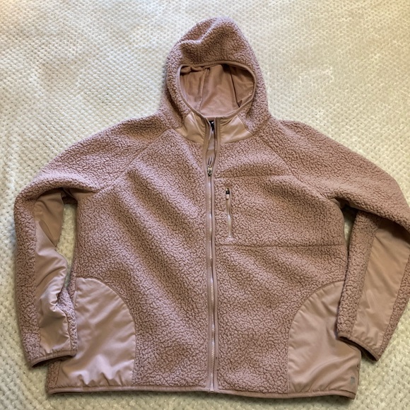 Fila Jackets & Blazers - Fila Women’s Soft Pink Teddy Bear Fleece Jacket in XXL